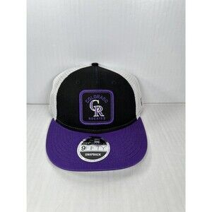 New Era Colorado Rockies Squared Low 9FIFTY Snapback Hat Adjustable Black NEW